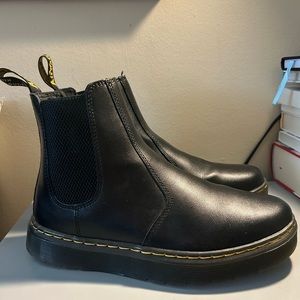 Black Dr. Marten platform Chelsea boots